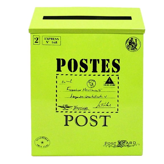 deevoka Werproof Outdoor Metal Post Box Letter Mailbox Wall Mounted - Door Mailbox Cover Green