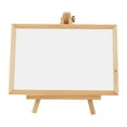 thumbnail image 1 of deevoka Wood Chalkboard Sign with Easel Stand Multifunctional 10.6x6.6inch Board Quick Setup for Cabins, Trailers Tabletop Menu Board White, 1 of 9