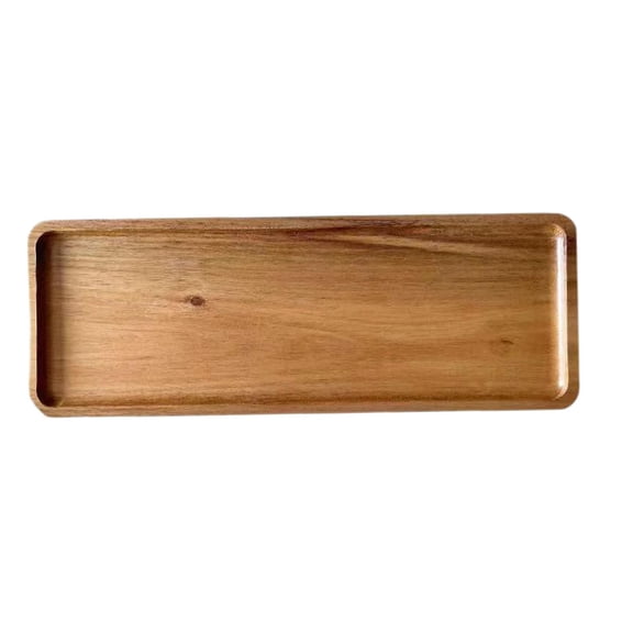 deevoka Wood Dessert Plate Serving Platter for Home Centerpiece Bathroom rectangle
