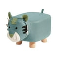 thumbnail image 1 of deevoka Wood Ottoman Stool Decorative Entryway Footrest Portable Cute Sofa Tea Stool Blue, 1 of 9