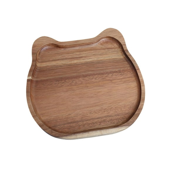 deevoka Wood Serving Platter Modern Food Platter for Coffee Table Home Decor Kitchen 20x20x1.5cm