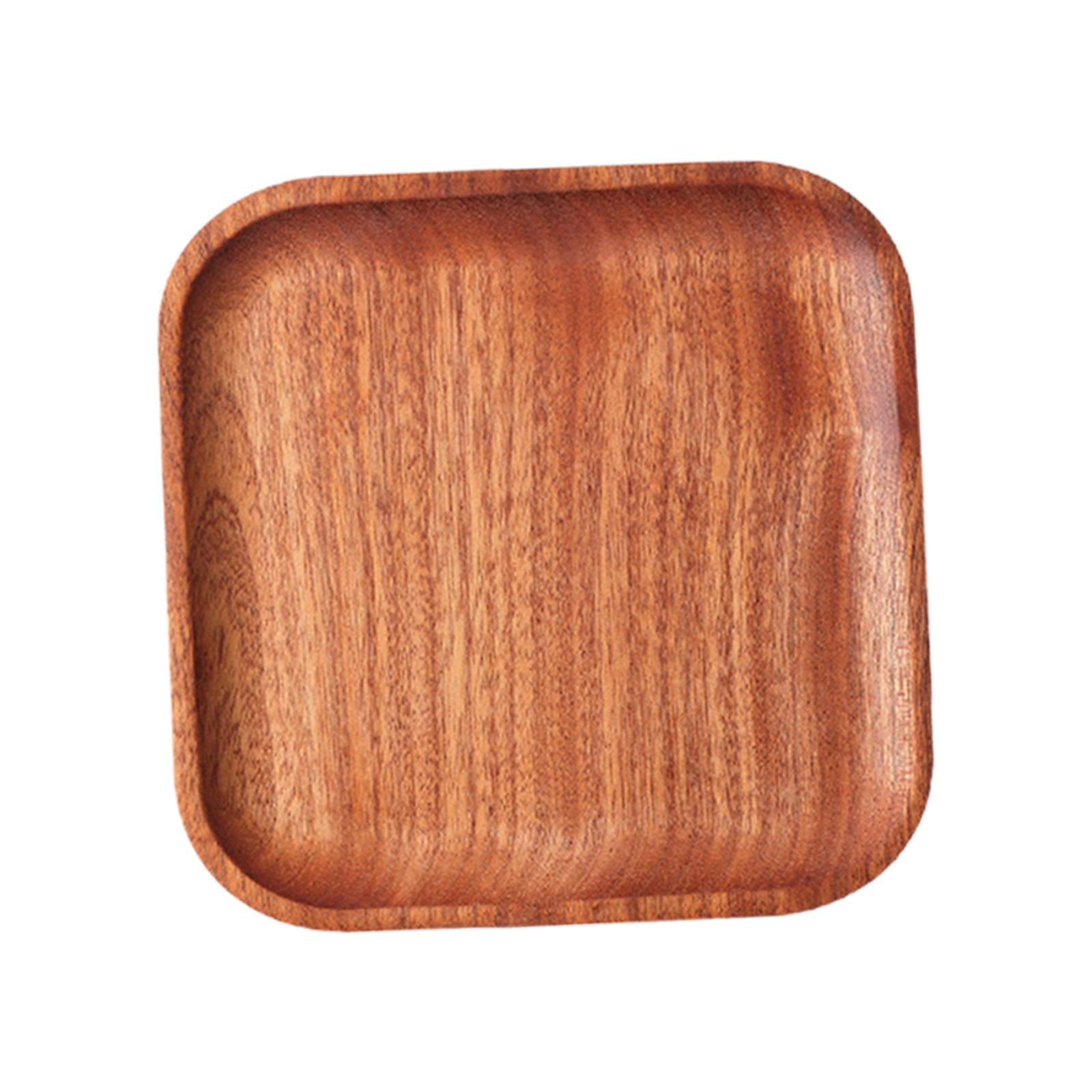 deevoka Wood Serving Tray Easy to Clean Wooden Salad Bowl for Bread