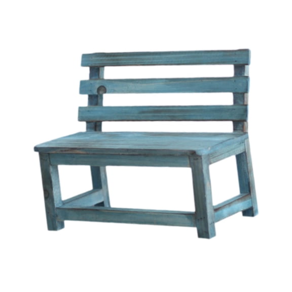 deevoka Wooden Mini Stool Artwork Flower Pot Stand for Living Room Farmhouse Balcony Bench