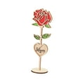 thumbnail image 1 of deevoka Wooden Rose Sign Keepsake Craft Valentines Day Decor for Birthday Holiday Home, 1 of 9