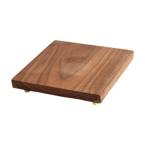 deevoka Wooden Stand for Display Ornament Display Stand Vase Stand Strange Stone Base Wooden Riser Display Stand for Home 20cmx20cmx3.7cm