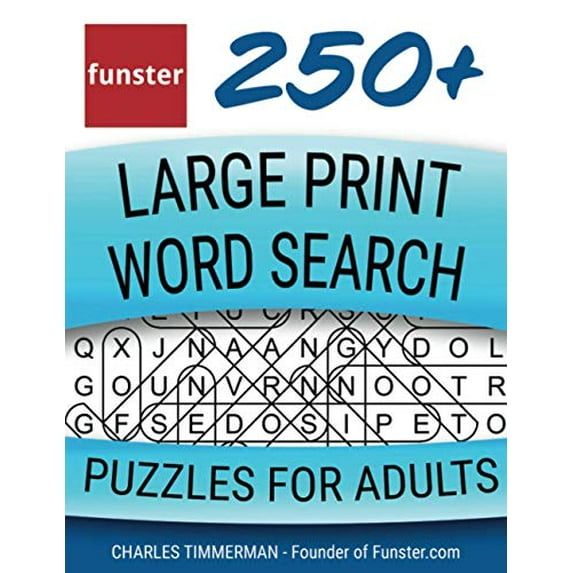 Pre-Owned Funster 250+ Large Print Word Search Puzzles for Adults: Word Search Book for Adults Large Print with a Huge Supply of Puzzles (Paperback) 1953561012 9781953561015