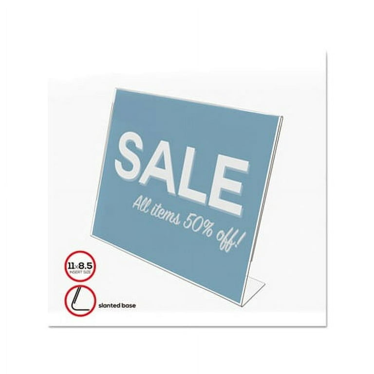 Custom Sign Holders with Flat Base (8.5 x 11 x 3), Signs