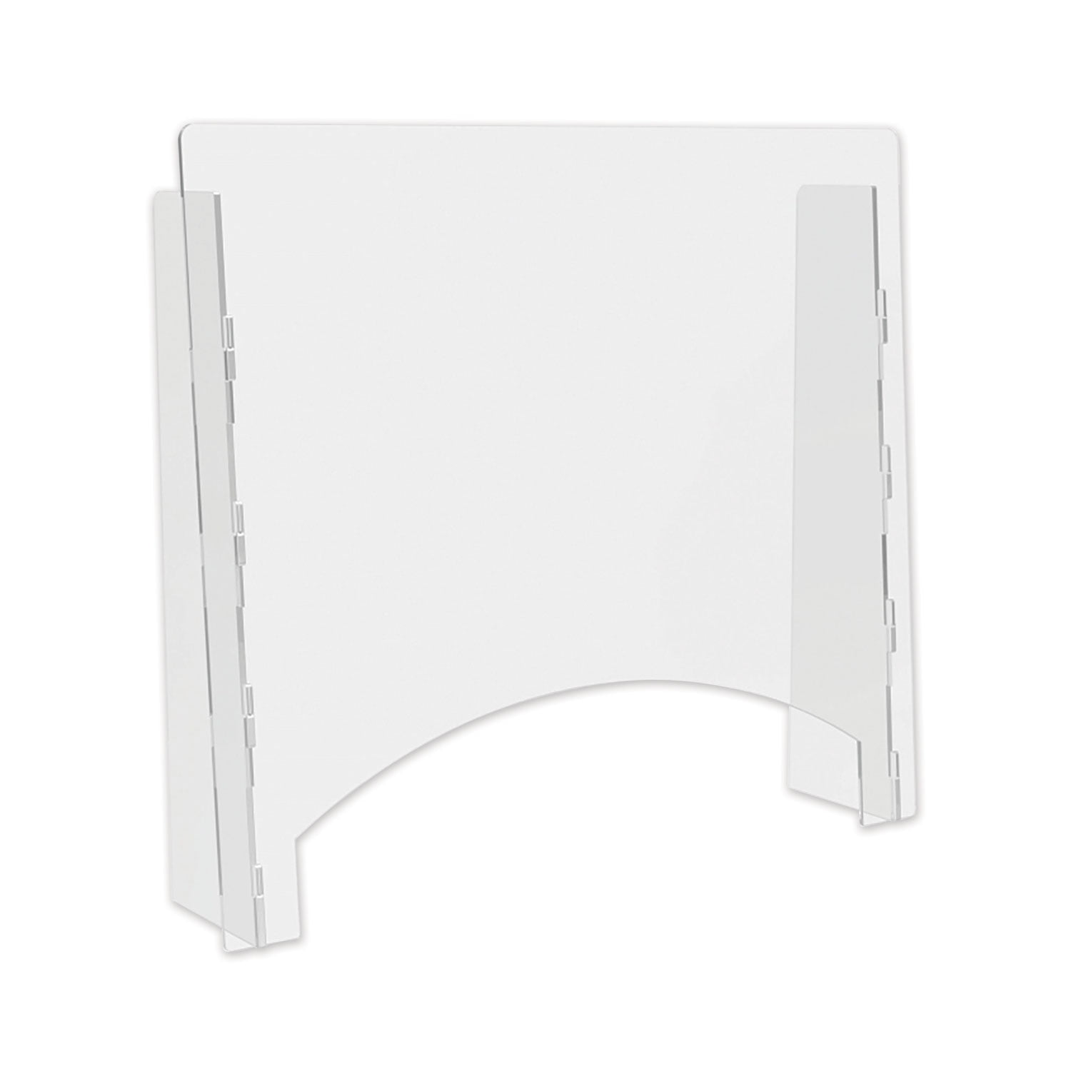 Clear Acrylic Tabletop Sneeze Guard with Pass-Through Window