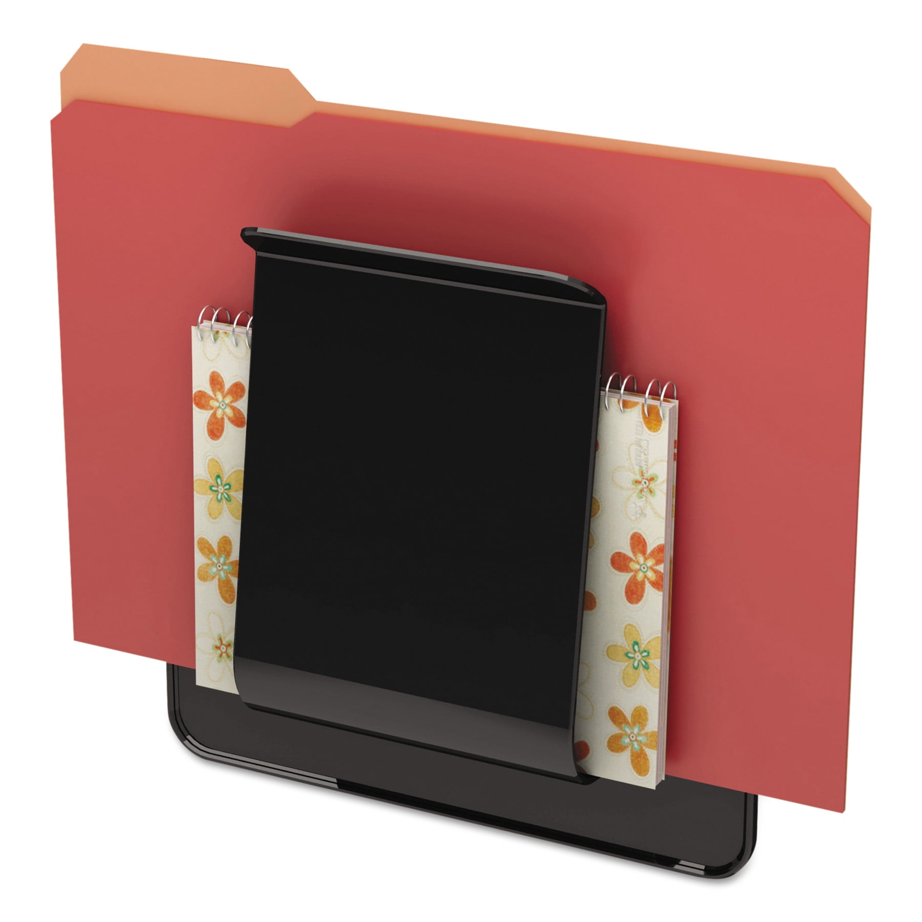 deflecto Stand Tall Wall File, Letter/Legal/Oversized, 9 1/4 x 10 5/8 x 1 3/4, Black -DEF65504H