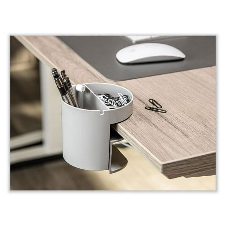Standing Desk Small Desk Organizer, Two Sections, 3.85 x 3.85 x 3.54, Gray Standing Desk Small Desk Organizer, Two Sections, 3.85 x 3.85 x 3.54, Gray