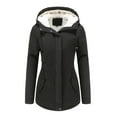 delayuji Womens Winter Coats Warm Coat Jacket Outwear Fur' Lined Trench