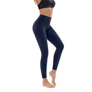 delayuji Yoga Pants For Women Four Seasons Breathable Seamless Yoga Clothing Fitness Suit Sports Yoga Pants Navy Blue 3XL