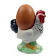 thumbnail image 1 of delft blue ceramic chicken egg cup holder standing, 1 of 4