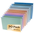 thumbnail image 1 of deli Hanging File Folders, Letter Size, 1/5 Cut Tabs,Pastel Colors,30 Count, 1 of 10