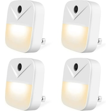 delpattern 4 Pack LED Night Lights with Light Sensors Plug in Night Lights for Kids Warm Light