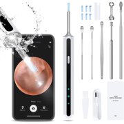 Scootworks Ear Wax Removal Kit, Ear Cleaner with 1080P HD Wireless Otoscope Ear Camera, Ear Wax Removal Tool with 6 LED Light for Kids,Adults,Pets, Compatible with iPhone & Android