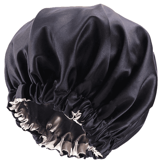 delpattern Silk Bonnet Satin Bonnet Hair Bonnet for Women Shower Caps Double-Layer Large Reversible for Curly Hair Long Hair