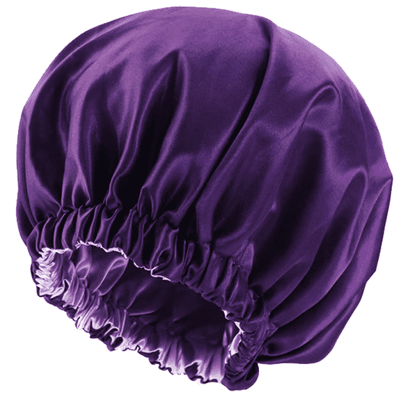 delpattern Silk Bonnet Satin Bonnet Hair Bonnet for Women Shower Caps for Curly Hair Long Hair Double-Layer Large Reversible