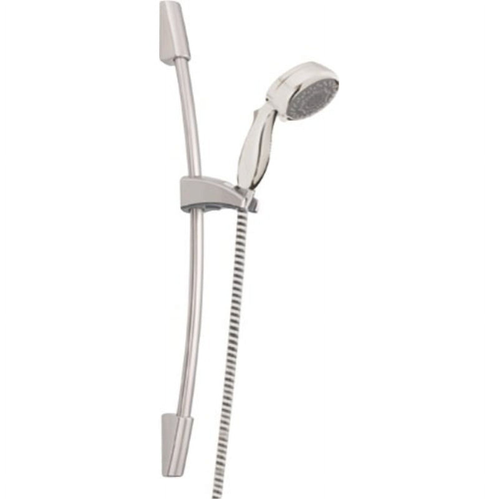 delta 75802sn adjustable height hand held shower head with 28 inch slide bar package, satin nickel