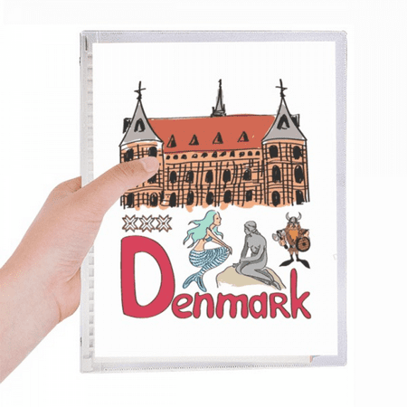 demark national symbol landmark pattern notebook loose diary refillable journal statiry