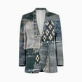 thumbnail image 1 of denim patchwork Customized Men's Suits full man Shawl Collar Gentleman Suits for Wedding Business, 1 of 5