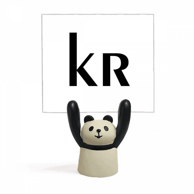 denmark currency symbol kr Memo Holder Cartoon Animal Panda Stand ...