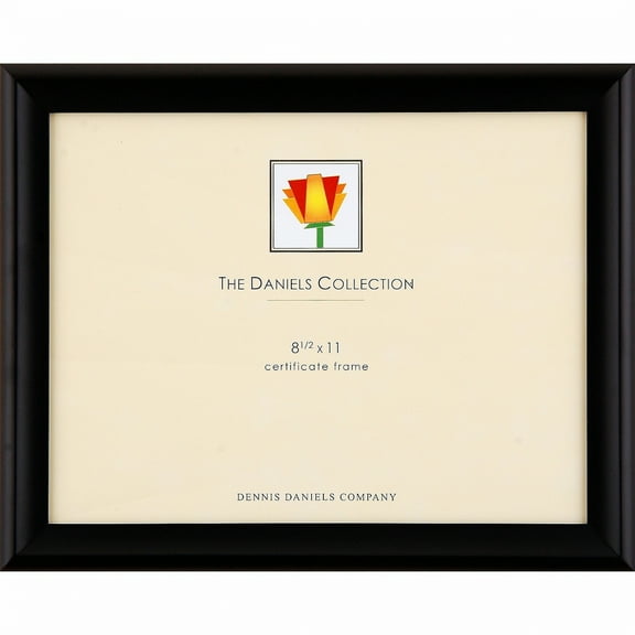 Fine furniture-finish black CONTOUR bevel 8 5x11 by Dennis Daniels - 8.5x11