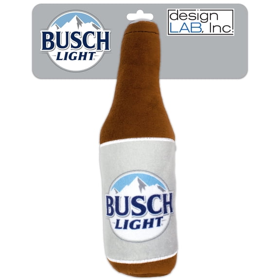 design LAB, Inc. Official Busch Light Dog Toy | Small Plush Beer Bottle for dogs