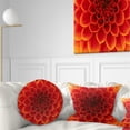 thumbnail image 1 of DESIGN ART Designart 'Close Up Orange Flower Petals' Floral Throw Pillow, 1 of 5