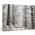 thumbnail image 1 of design art 'forest trail on winter morning' graphic art on wrapped canvas, 1 of 2