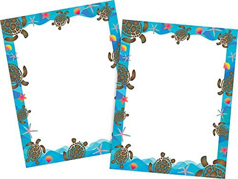 designer computer paper 100 sheet set, kai ola sea turtle, decorative