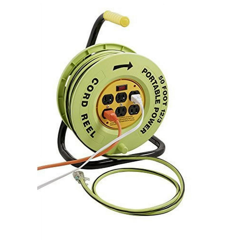 designers edge e-238 power stations 12/3-gauge cord reel with 6