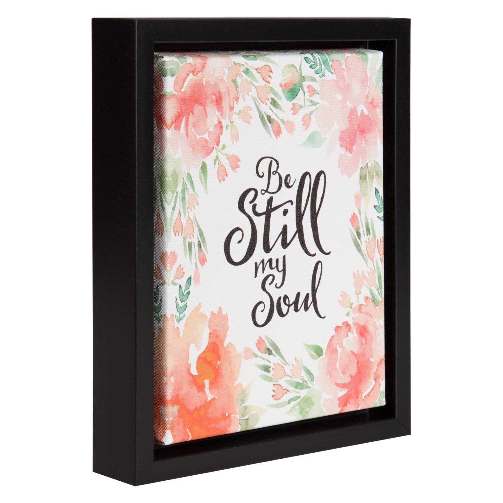 Be Still My Soul Black Framed Canvas Motivational Quote Print