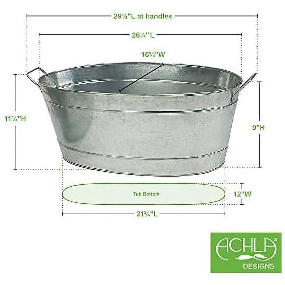 designs large oval galvanized tub
