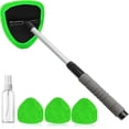 thumbnail image 1 of desin Windshield Cleaning Tool, Car Window Cleaner Windshield Cleaner with 4 Reusable and Washable Microfiber Pads and Extendable Handle Auto Inside Glass Wiper Kit, 1 of 8