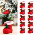 desk decor 10PCSChristmas Candy Boots Christmas Children's Gifts Red