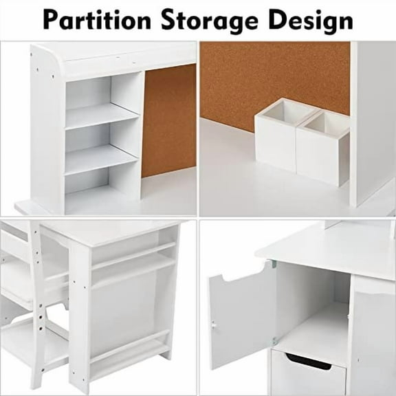 desk01 Desk Set, White