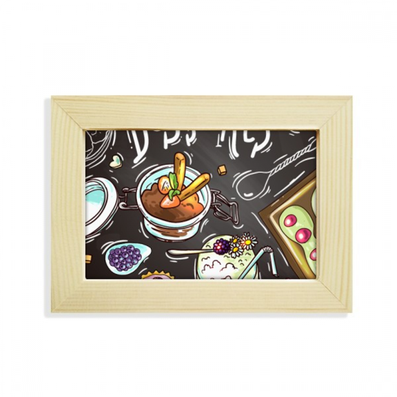 desserts chote strawberry france desktop decorate photo frame picture art painting 5x7 inch
