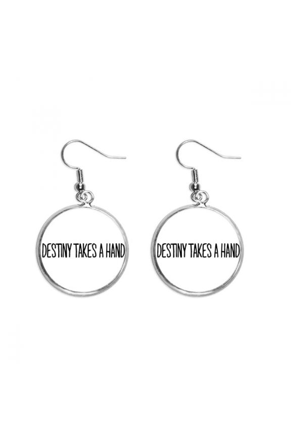 destiny takes a hand ear dangle silver drop ear jewelry woman