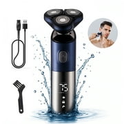 detects motiond Electric Razor: Men's Electric Shavers, Rechargeable Wet Dry Beard Trimmer with LED Display - Cordless Portable Razor