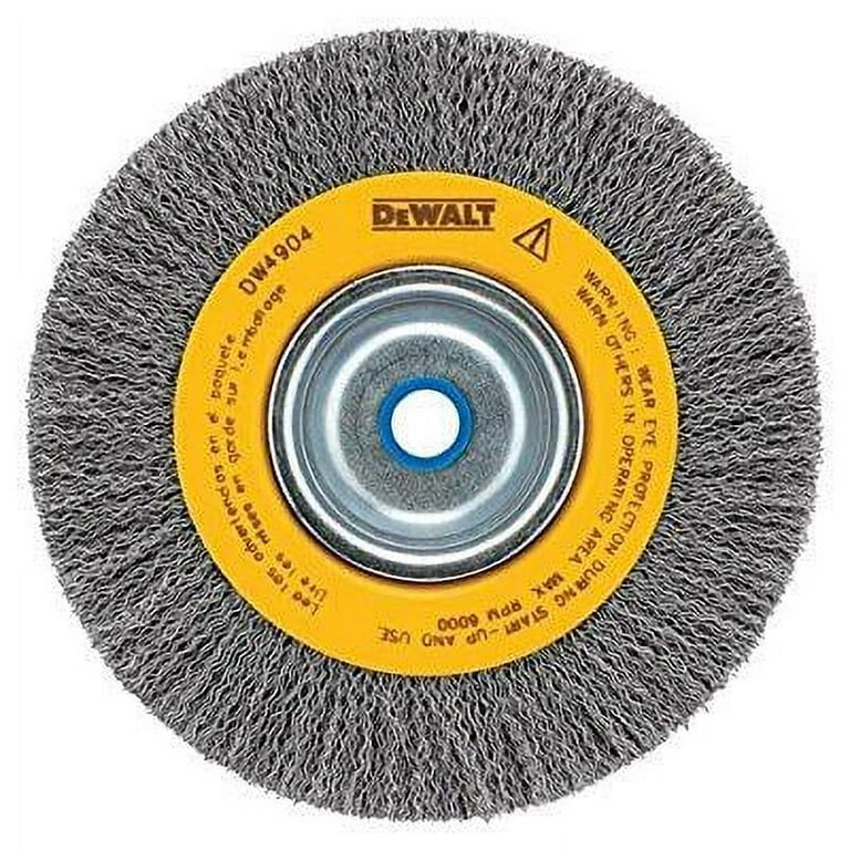 dewalt dw4906 8 inch crimped bench wire wheel 5 8 arbor medium