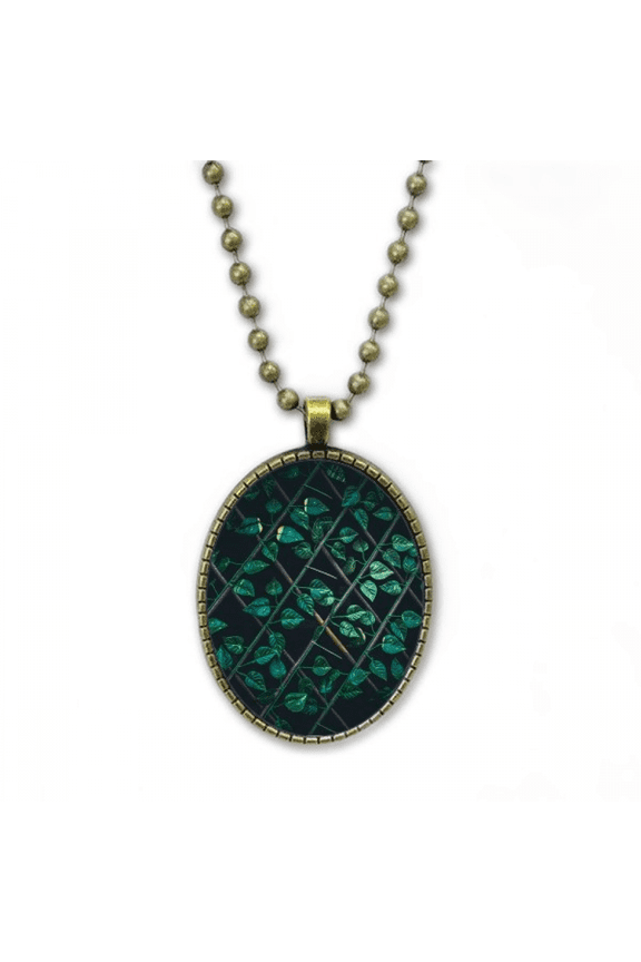 dewdrop picture nature necklace vintage chain bead pendant jewelry collection
