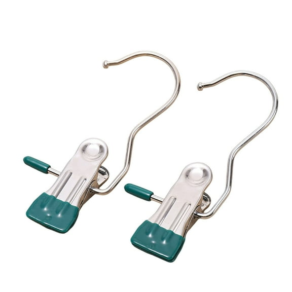 dfutuy 2 Pack Stainless Steel Clothes Hanger Hook Design Traceless Storage Easy To Dry Shorts Socks