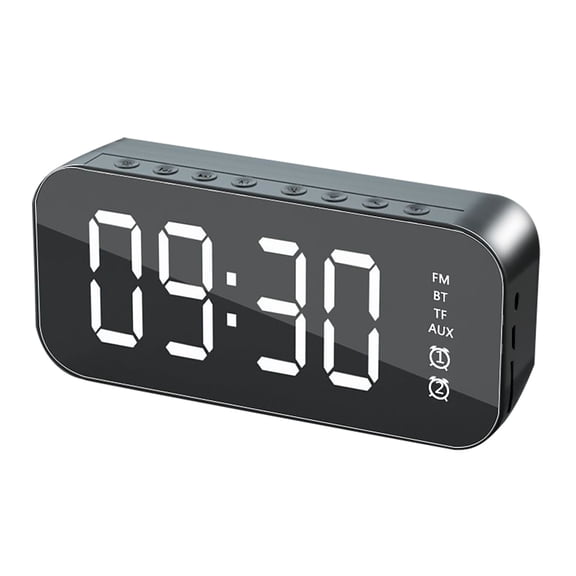 dfutuy A18 Rectangular Subwoofer Mirror Wireless Bluetooth Alarm Clock Speaker 2025 Sale
