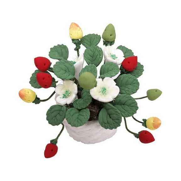 dfutuy Artificial 1/12 Dollhouse Flower Miniature Exquisite Green Plant Ornament Decor