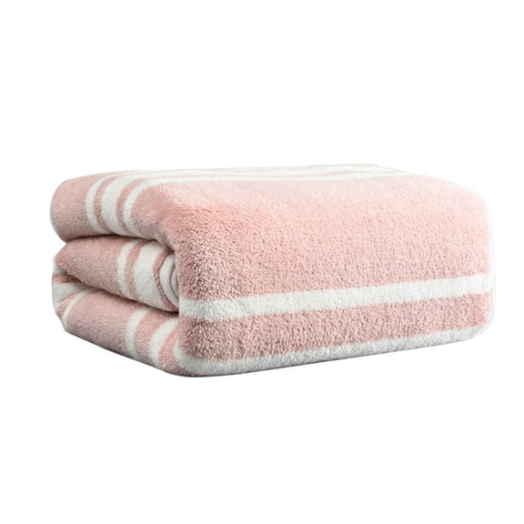 dfutuy Bath Towels, Super Soft Striped Bath Sheet Lightweight Highly Absorbent Quick Dry, Microfiber Towels for Bathroom Gym Hotel 13.3" x 29.9"