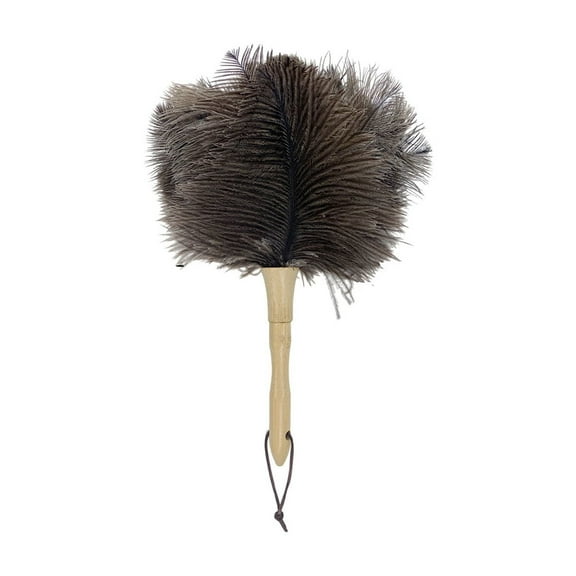 dfutuy Exquisite Beechwood Handle Feather Duster Home Cleaning Feather Softly Brushes Across Furniture Surfaces Natural Soft Feathers Home Helper 2025 Sale