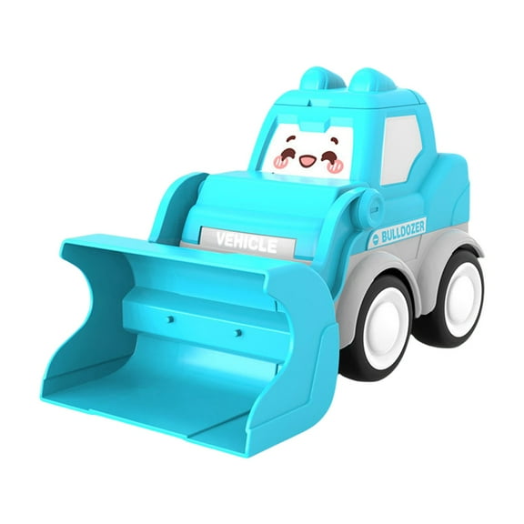 dfutuy Large Cartoons Inertial Engineering Vehicles Excavator Bulldozer Cranes and Loaders Toys for Children Ages 0-3