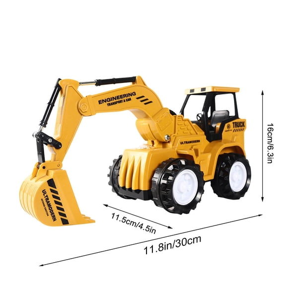 dfutuy Vehicle Toys for Kids, Engineering Excavator Toy with Universal Wheel Cool Lights and Cheerful Music for 3-6 Year Old Boys Girls Toddlers Kids