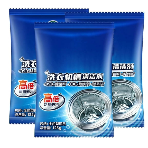 dfutuy Washing Machine Slot Cleaner 3Pack 125g Strong Descaling Active Oxygen Cleaning and Maintenance Automatic Washing Machine for Removing Stains